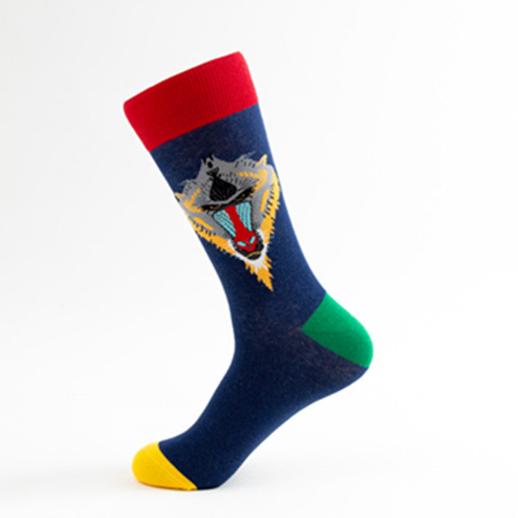 Colorful Mid-calf Couple Casual Cotton Socks Limorista