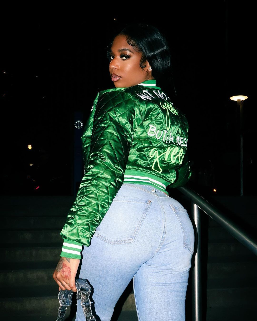 Casual Alphabet Embroidery Quilted Cotton Suit Jacket Limorista