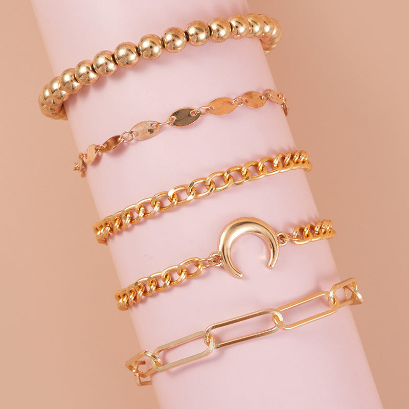 Alloy Chain Bracelet 5-piece Set Limorista