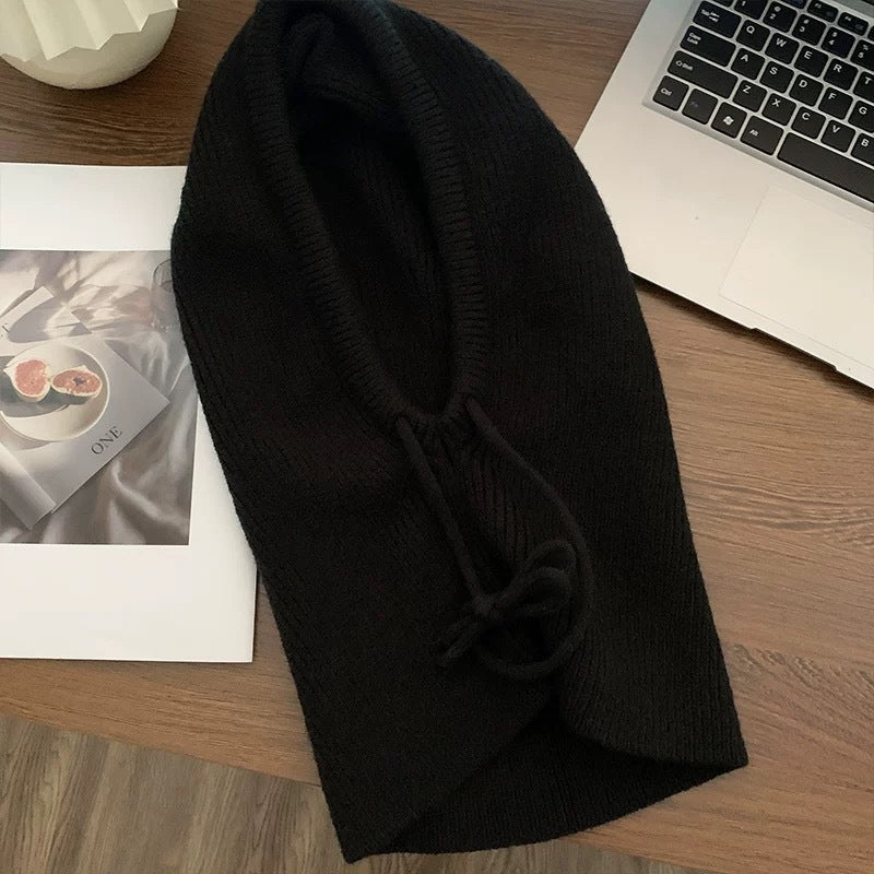 Autumn And Winter Knitting Scarf Integrated Sleeve Cap Limorista