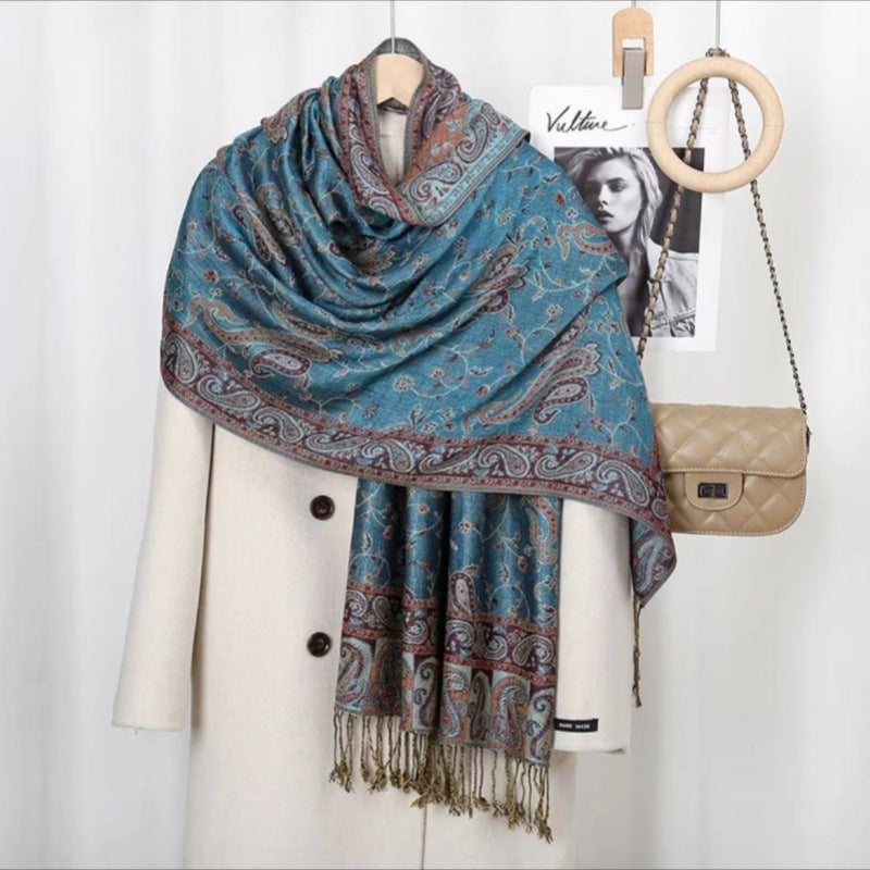 Bohemian Vintage Tassel Cashew Embroidery Ethnic Style Talma Limorista