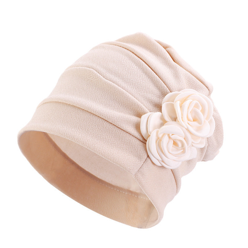 Ethnic Headscarf Chemotherapy Two Flower Headgear Limorista