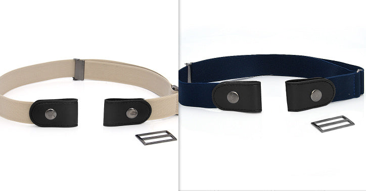 New Slim Elastic Invisible Belt Simple Lazy Belt Fat Elastic Leather Limorista