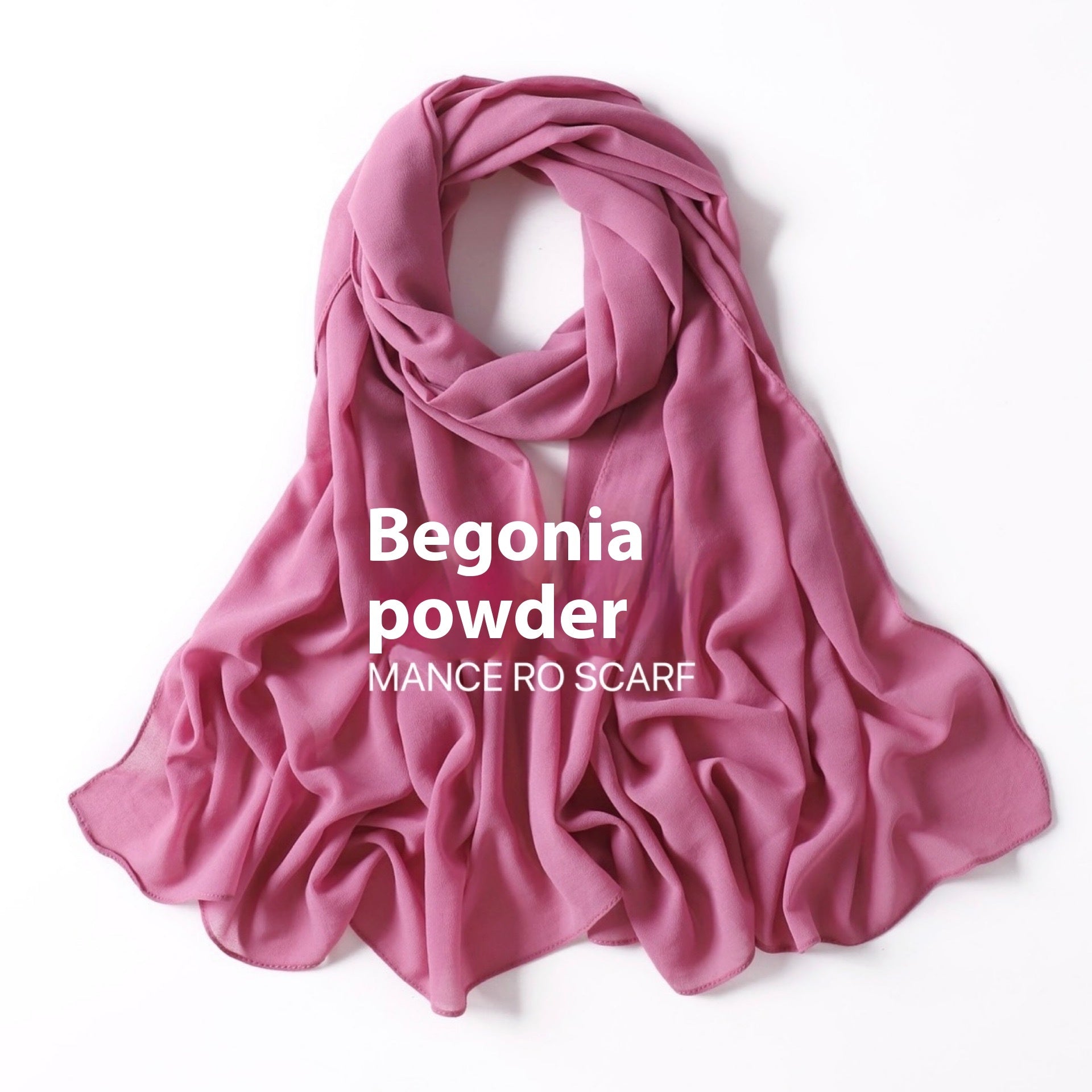 Pure Color Pearl Chiffon Scarf Headcloth Veil Chiffon Scarf Limorista