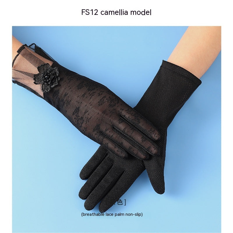 Lightweight Breathable Lace Sun Protection Gloves Limorista