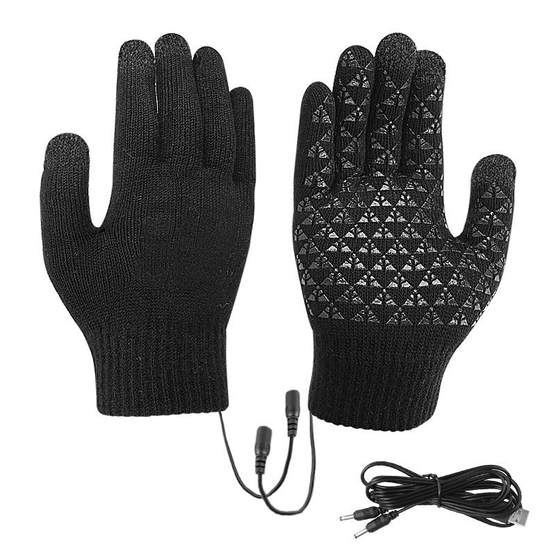 USB Heating Electric Heating Gloves Thermal Thickened Knitting Limorista