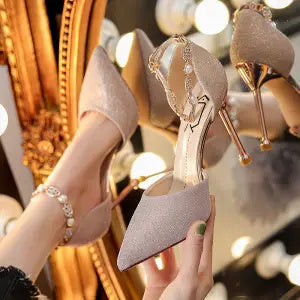 French High Heels Wedding Shoes Design Sense Dignified Goddess Limorista