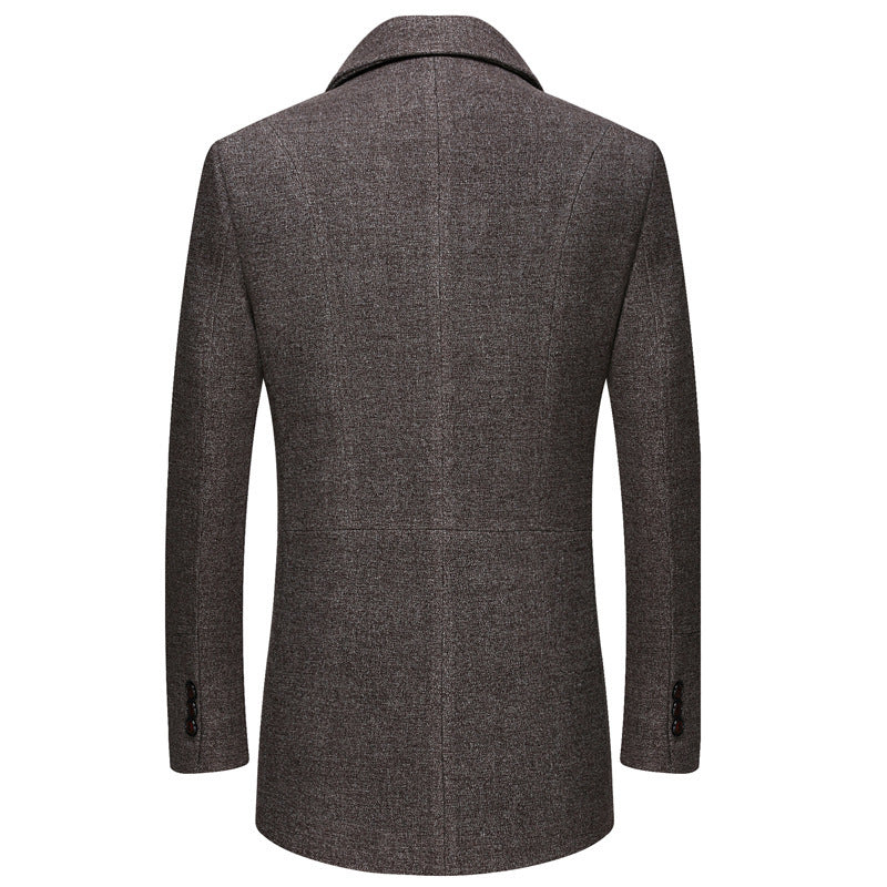 Thick Quilted Lapel Collar Men&
