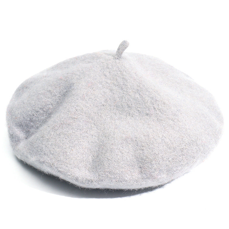 Artistic Wool Candy Color Painter Cap Fashionable Warm Hat Limorista