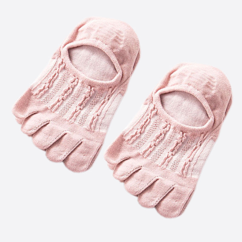 Ladies Pure Cotton Deodorant Socks Sweat Absorbing Invisible Five Finger Socks Limorista