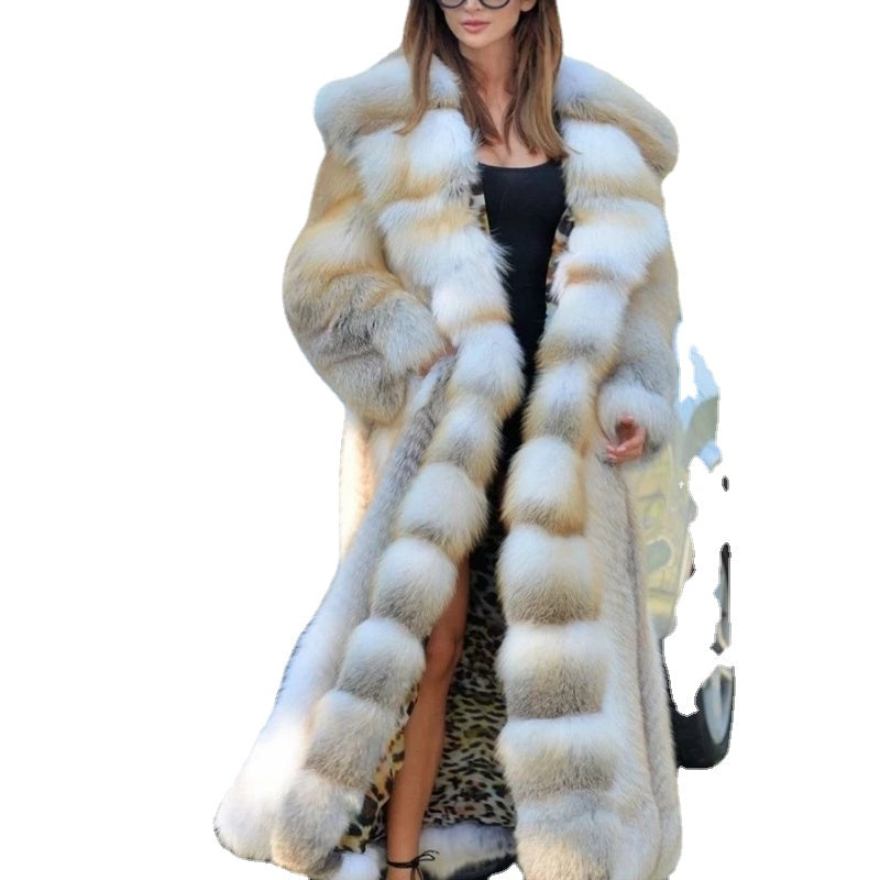 Mid-length Coat With Hooded European And American Faux Fur Limorista
