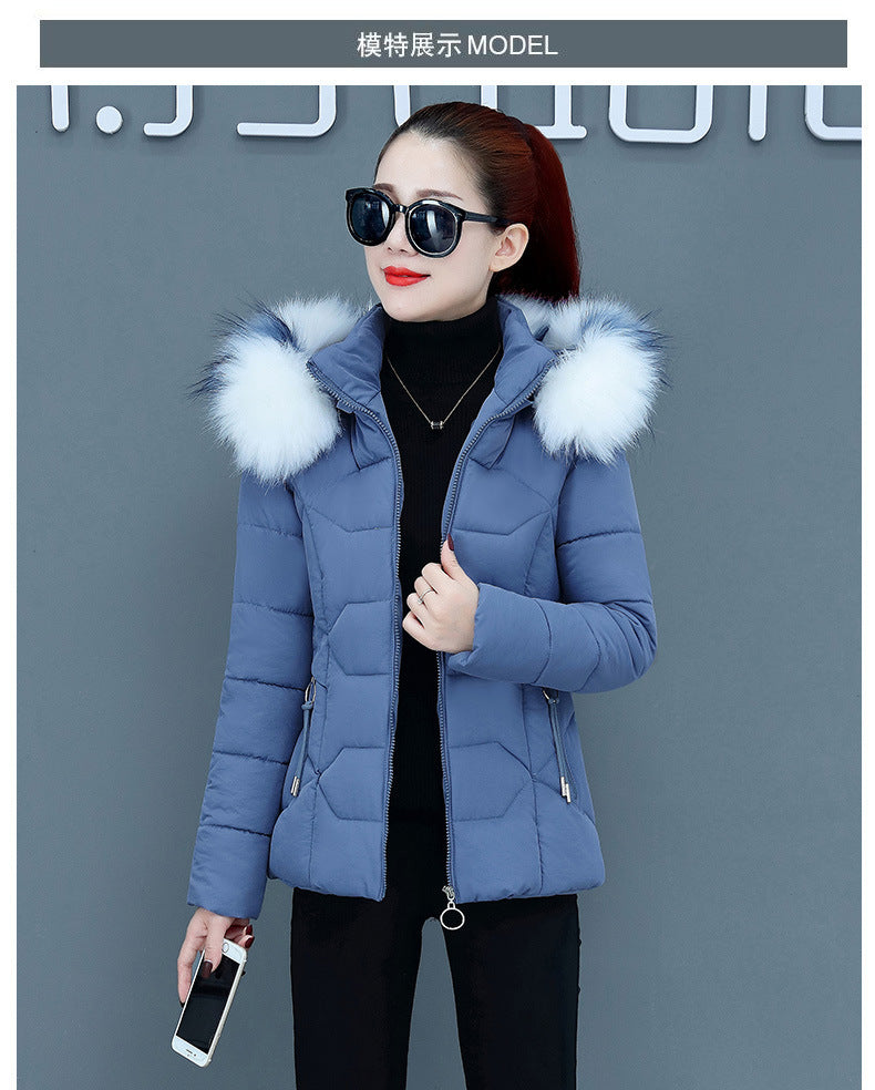 Female Short Cotton Coat Thickened Slim Fit Fashionable Jacket Limorista