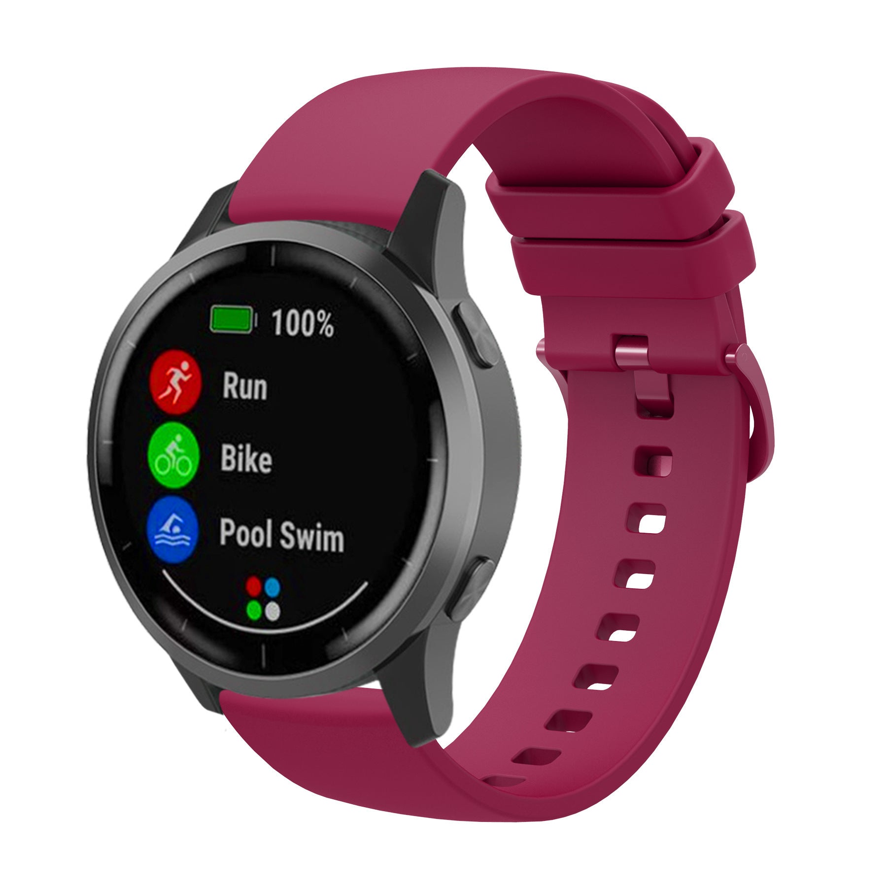 Flat Same Color Buckle Universal Silicone Strap Limorista