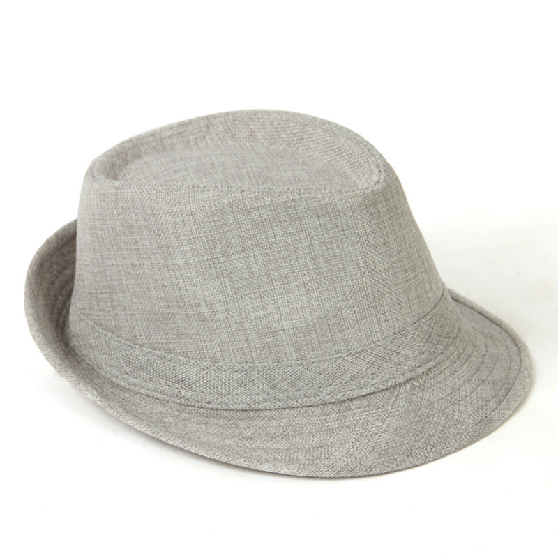 Manufacturers Supply Jazz Hat British Style Cotton And Linen Solid Color Top Hat Limorista