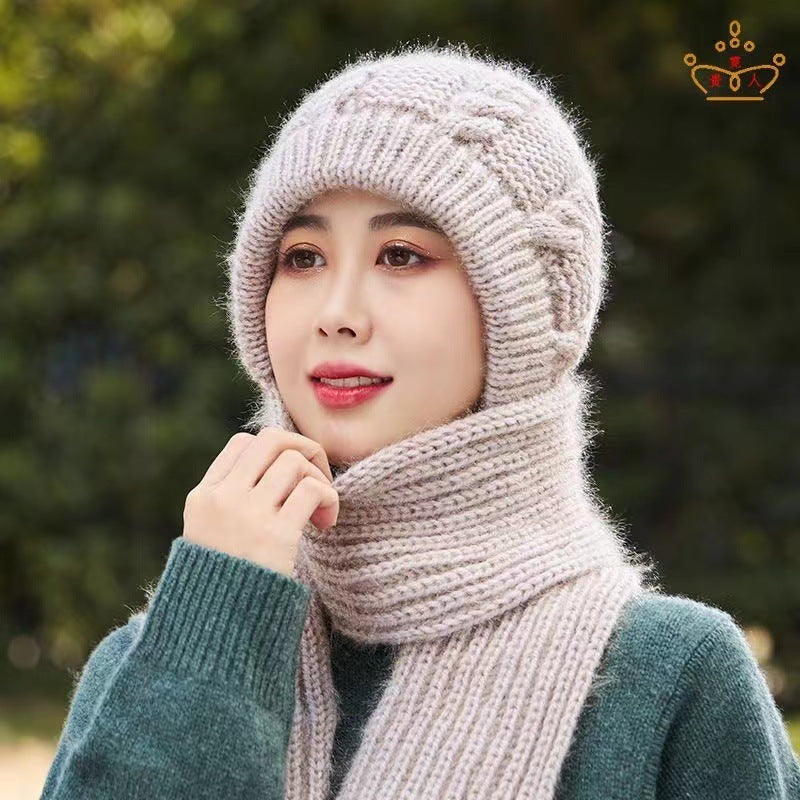 Hat Scarf Thickened Warm-keeping And Cold-proof Snow Hat Limorista