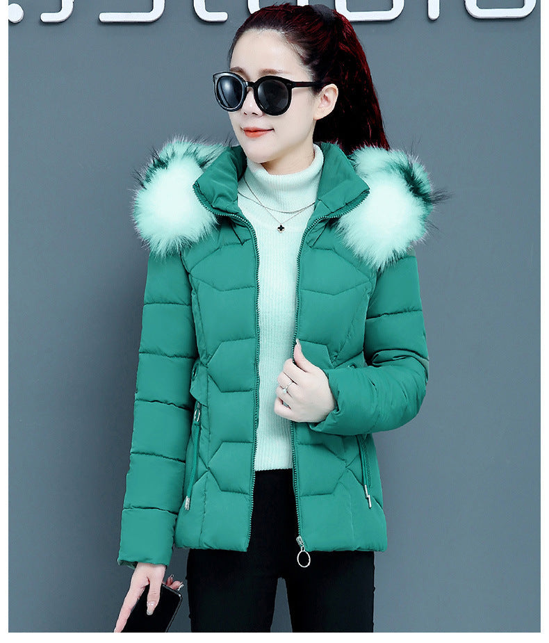 Female Short Cotton Coat Thickened Slim Fit Fashionable Jacket Limorista