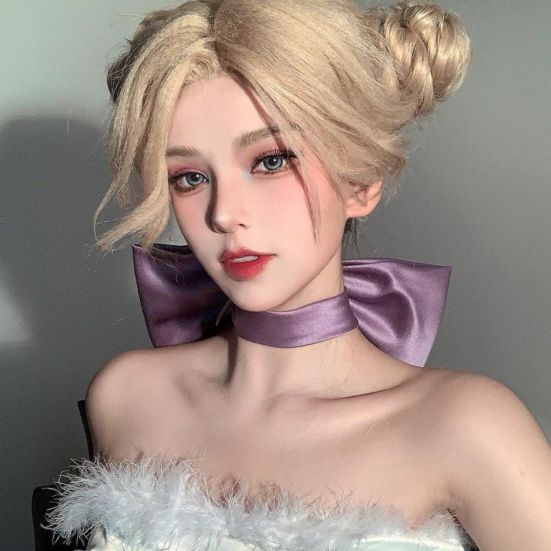 Bow Purple Neck Accessories Sexy Collar Female Band Limorista
