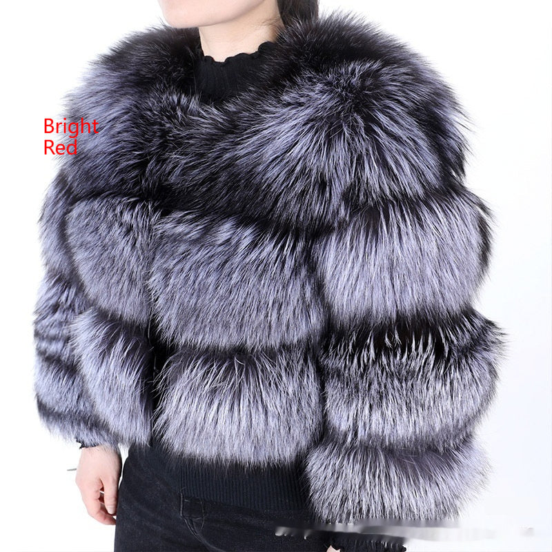 Warm Short Raccoon Fur Women&