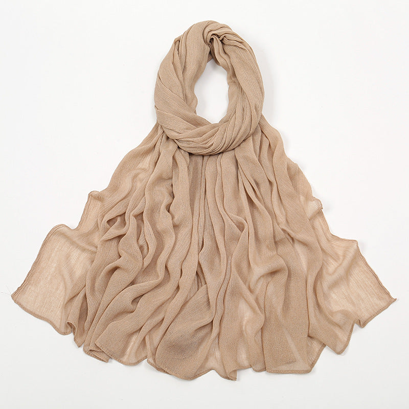 Curling Rayon Wrinkle Scarf Women&