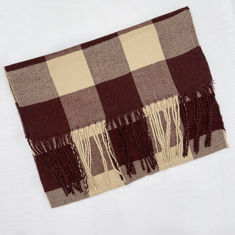 Autumn And Winter British Style Plaid Scarf Winter Limorista