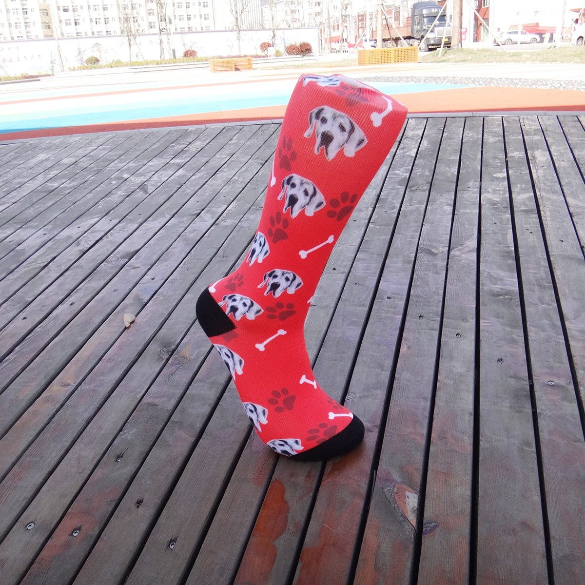 Cartoon Pet Head Face Socks Limorista