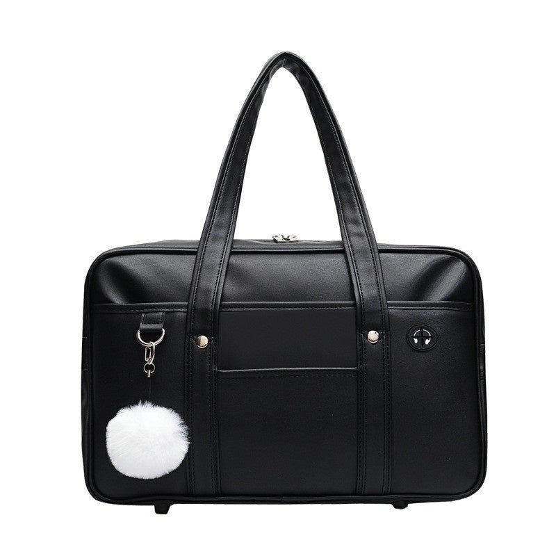 One-shoulder Student Commuter PU Uniform School Handbag Limorista