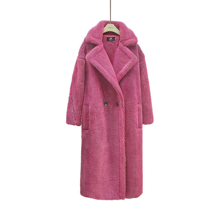 Plush Coat Ladies Long Lamb Coat Winter Limorista