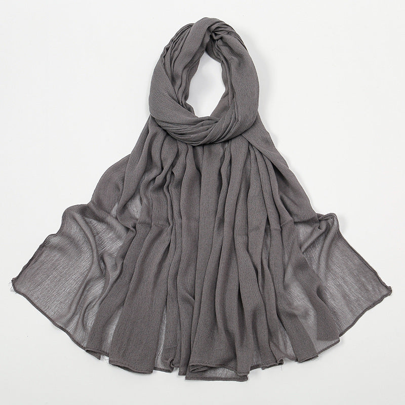 Curling Rayon Wrinkle Scarf Women&