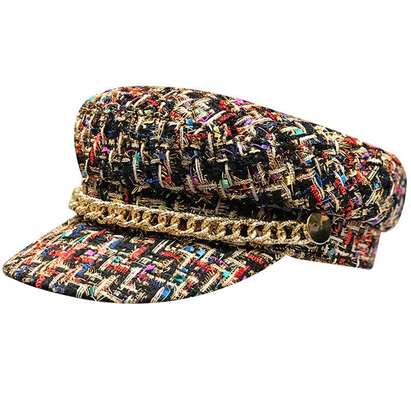 Ladies peaked cap octagonal cap fashion military cap Limorista