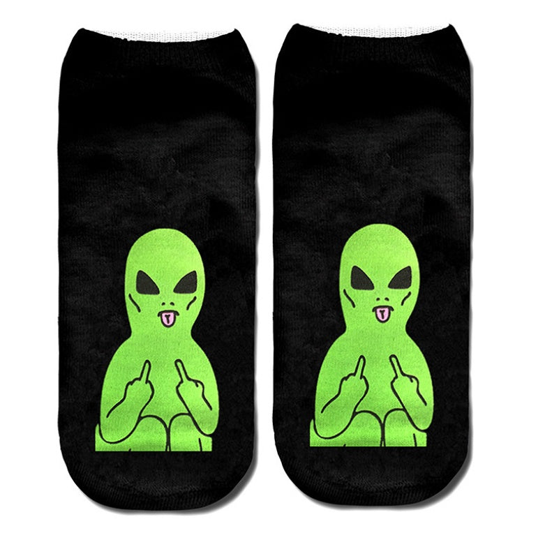 Popular Funny Unisex Short Socks 3D Cat Printed Anklet Socks Casual Socks Limorista