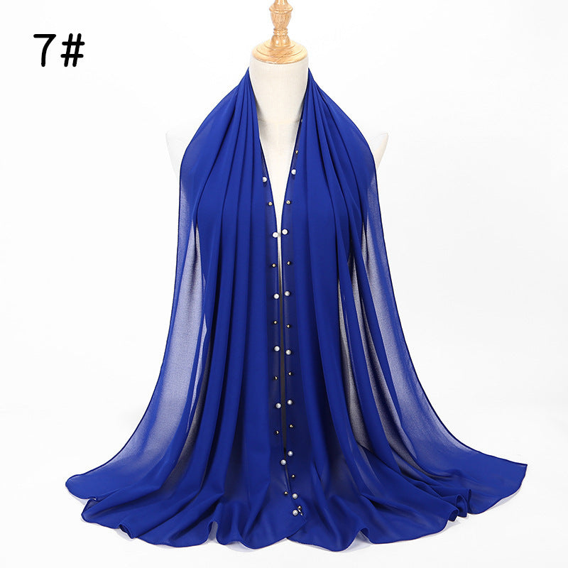 Chiffon nail pearl scarf hijab Limorista