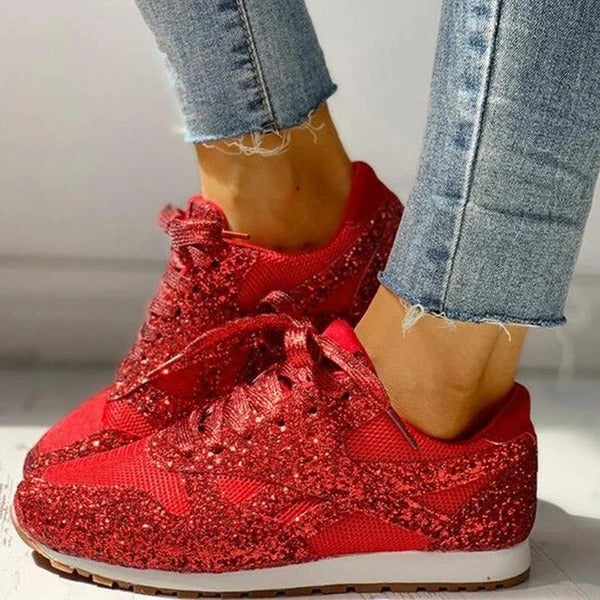 Wedge heel sequins casual shoes Limorista