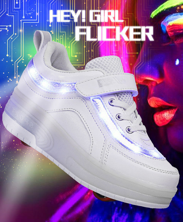 Sports Shoelace Wheels Shoes Men And Women Pulley Student Single And Double Wheel Limorista