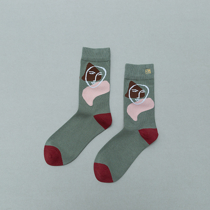 Retro Mid tube socks street art skateboard socks Limorista