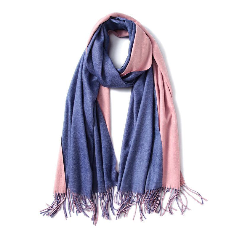 Korean double-sided faux cashmere shawl Limorista