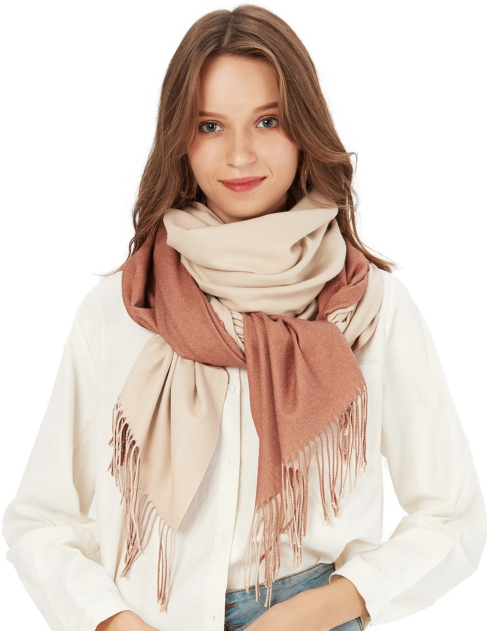 Korean double-sided faux cashmere shawl Limorista