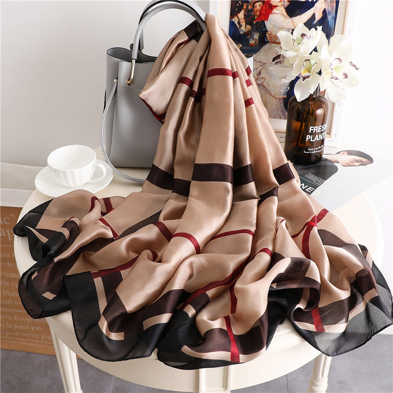 Geometric silk silk scarf Limorista