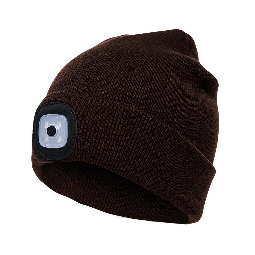 LED Knit Hat Button Cell Type Knitted Hat With Light Glowing Limorista