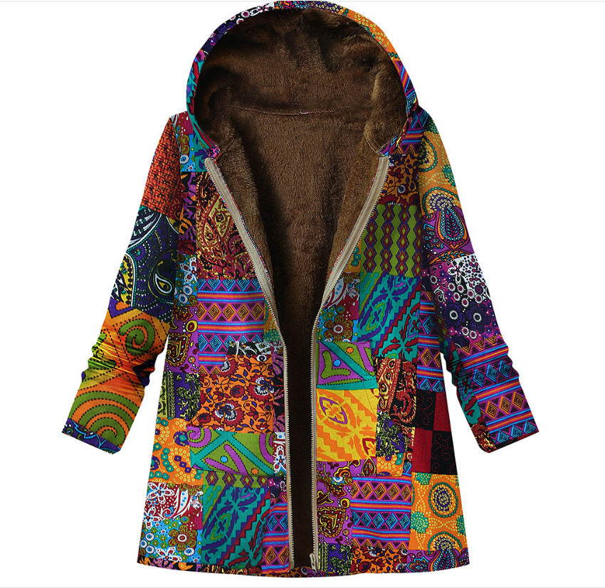 Ethnic style cotton-padded jacket Korean fashion Limorista