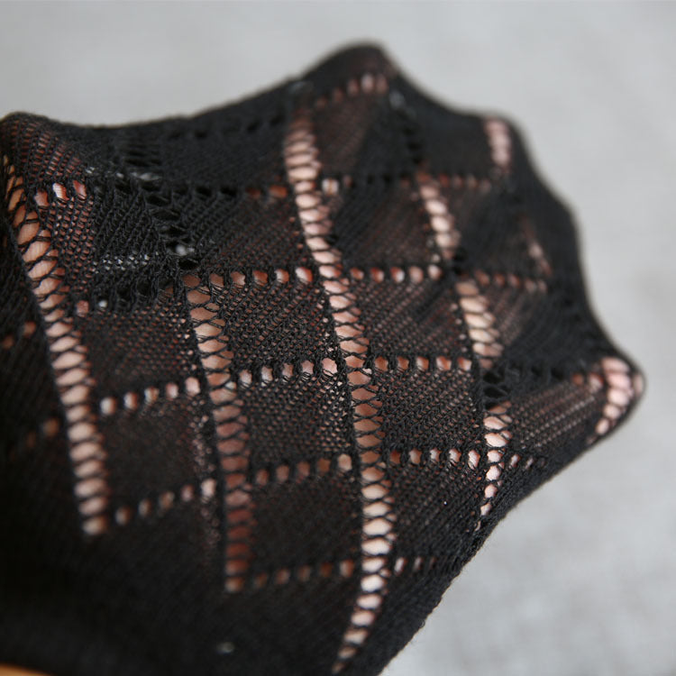 Japanese lattice mesh thigh socks Limorista