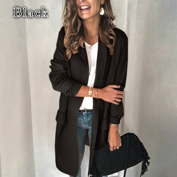 Long sleeve fake pocket casual blazer Limorista