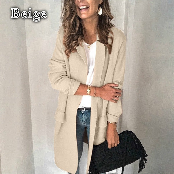 Long sleeve fake pocket casual blazer Limorista