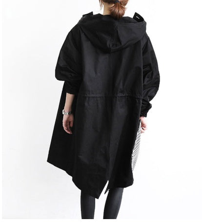 Korean Loose Solid Color British Trench Coat Limorista