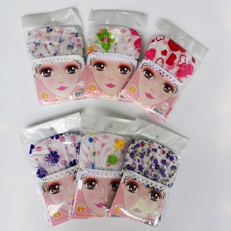 Shower And Bath Cap Printing Waterproof Shower Cap Limorista