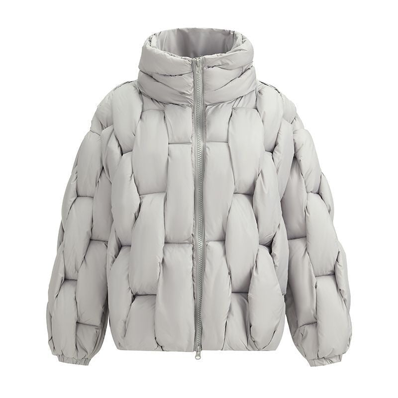 Plus Size Woven Twisted Down Cotton-padded Jacket Limorista