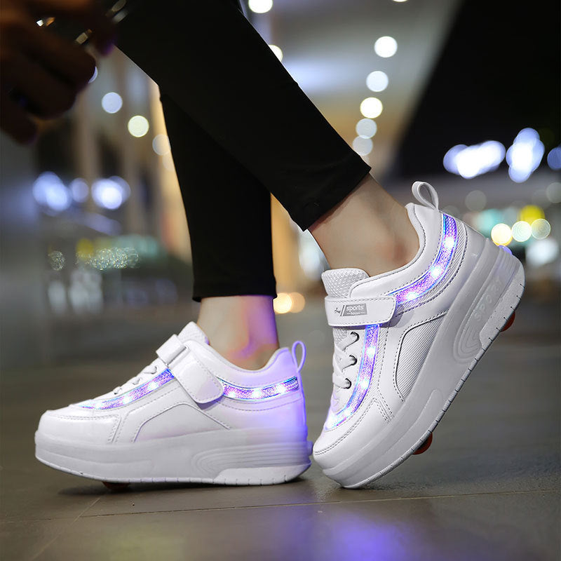 Sports Shoelace Wheels Shoes Men And Women Pulley Student Single And Double Wheel Limorista