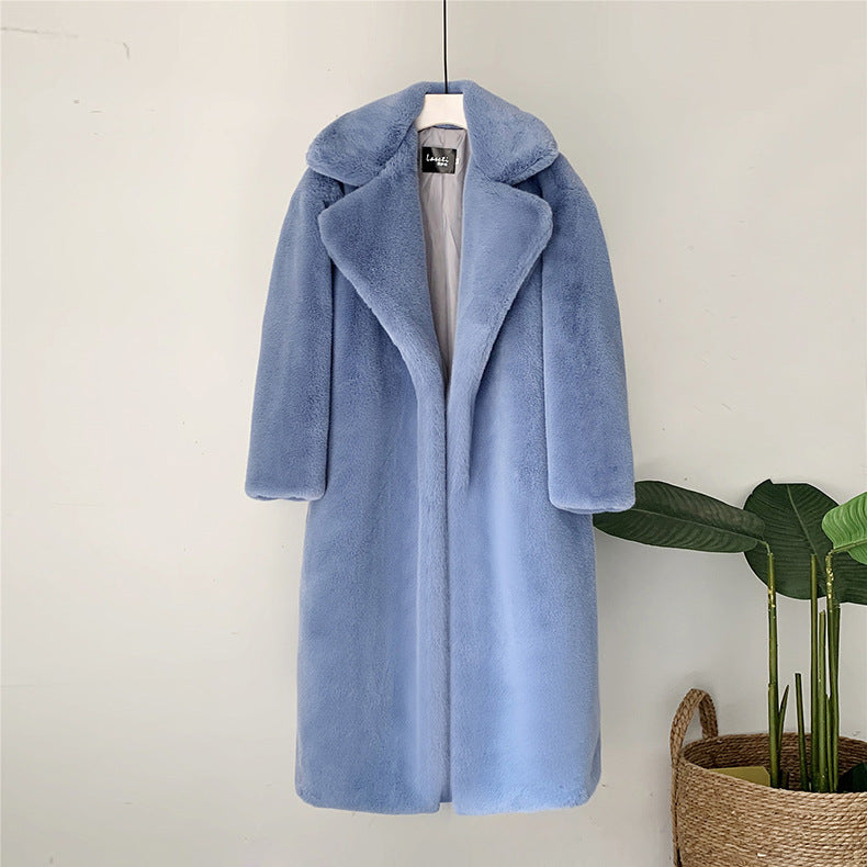 Thick long fur coat faux fur faux fur coat Limorista