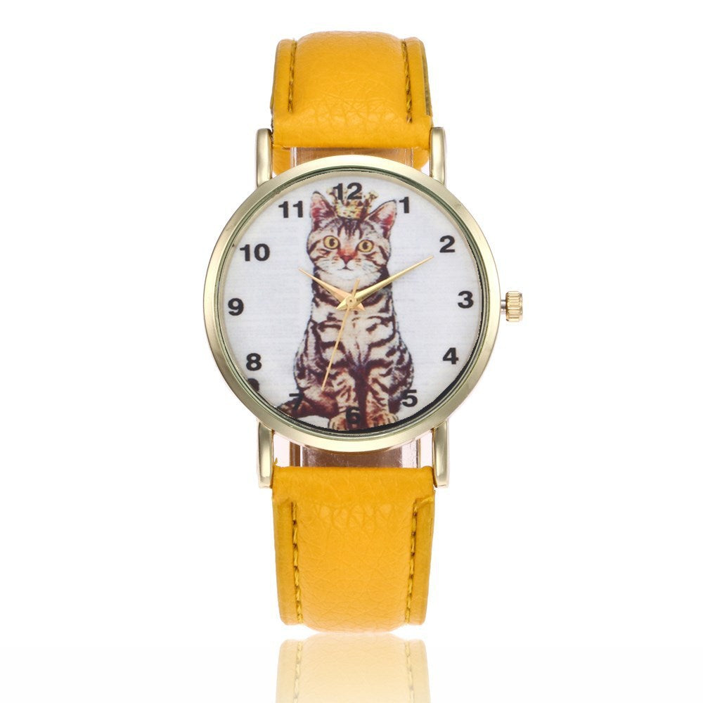 Squatting cute kitten pattern Watch Limorista