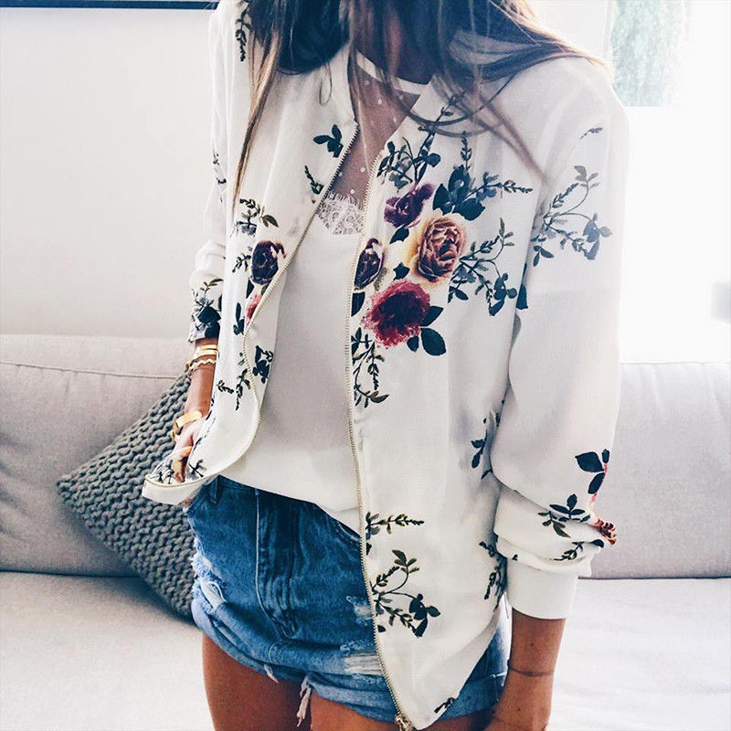 Print short baseball uniform jacket Limorista