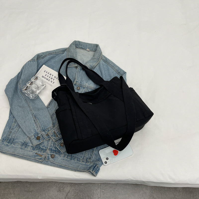 Large Capacity Shoulder Canvas Solid Color Bag For Women Limorista